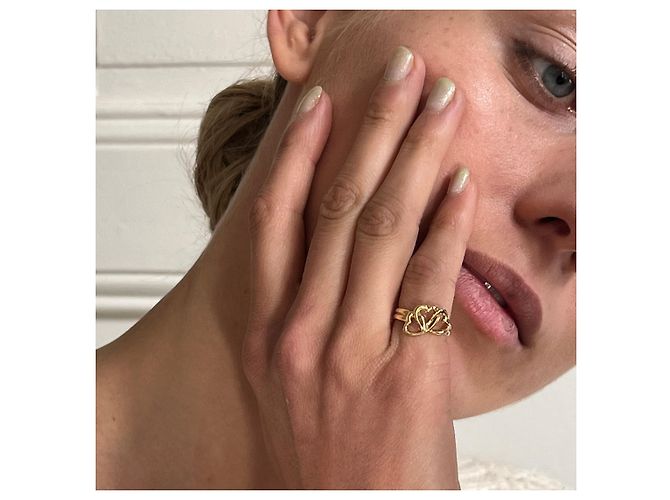 Tiffany & Co Triple Herz Ring 18k Gelbgold Größe 48 Golden - Ansicht 4