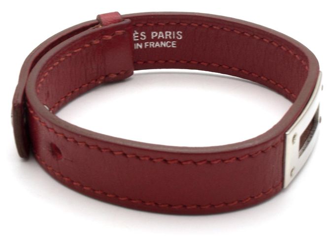 Hermès Armband aus rotem Leder - Ansicht 2