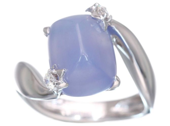Chanel Ring aus Weißgold und Chalcedon mit Diamanten Größe 49 Silber - Ansicht 2