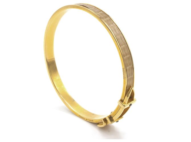 Pulsera Hermès, modelo "Hebilla de Cinturón". Dorado - vista 2