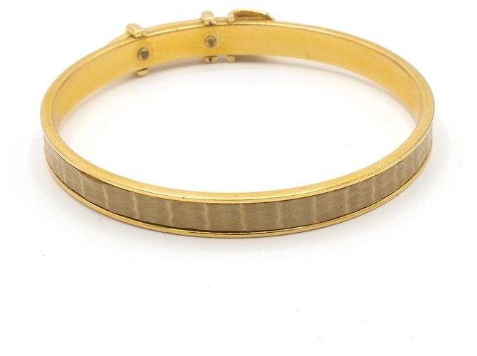 Pulsera Hermès, modelo "Hebilla de Cinturón". Dorado - vista 3