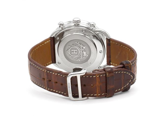 Hermès Orologio Arceau Chrono (modello AR4.910). Marrone - vista 4