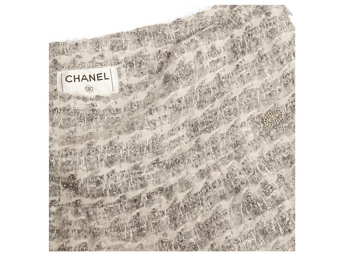 Falda Chanel de tweed Gris - vista 2