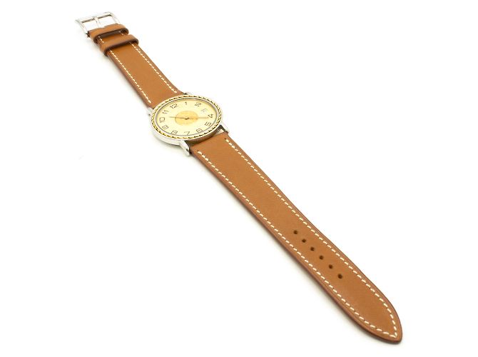 Hermès Sellier Uhr. Golden - Ansicht 3