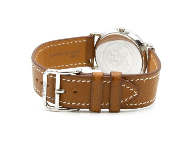 Hermès Sellier Uhr. Golden - Ansicht 5