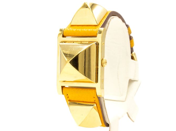 Superbo orologio da donna Hermès Médor placcato oro. D'oro - vista 2