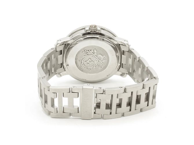 Montre Hermès Clipper. Argenté - view 4
