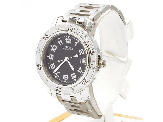 Montre Hermès Clipper. Argenté - view 5