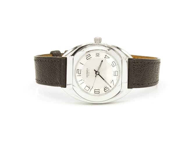 Hermès "Espace" Uhr. Silber - Ansicht 3