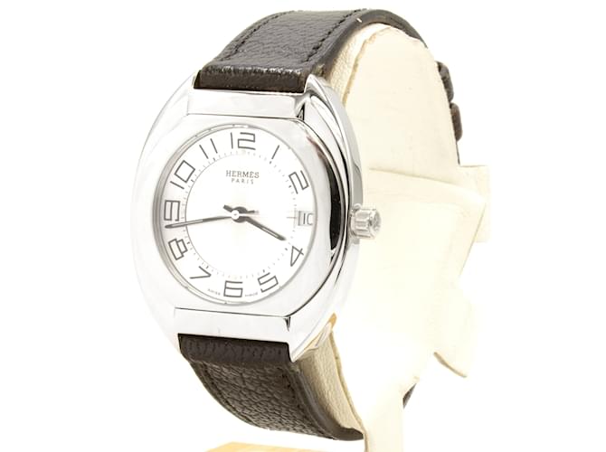 Hermès "Espace" Uhr. Silber - Ansicht 6