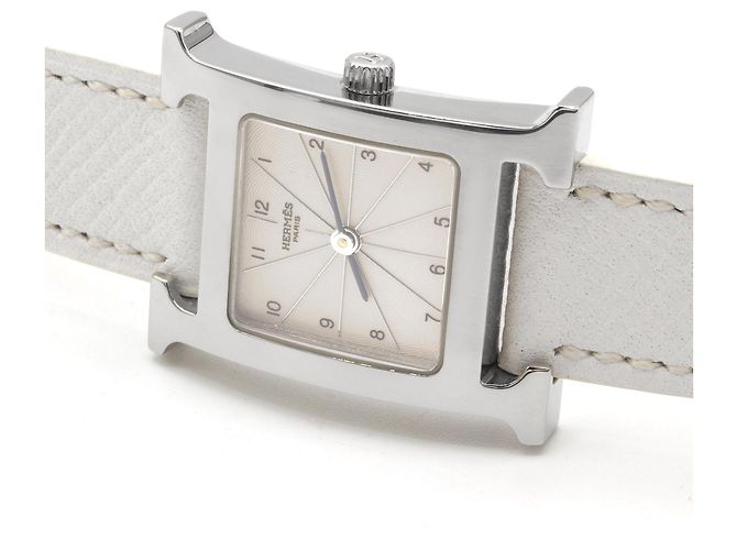 Hermès H-Hour Uhr, Modell HH1.210. Silber - Ansicht 4