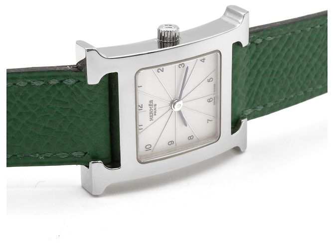 Hermès Hermes H-Hour Uhr, Modell HH1.210. Silber - Ansicht 3