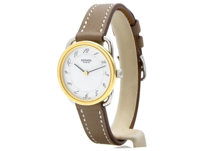 Hermès Arceau Uhr (Modell AR3.220). Golden - Ansicht 2