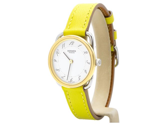 Hermès Hermes Arceau Uhr (Modell AR3.220). Golden - Ansicht 2