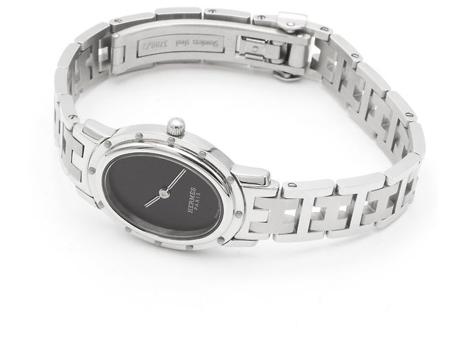 Orologio ovale Clipper di Hermès. Argento - vista 3