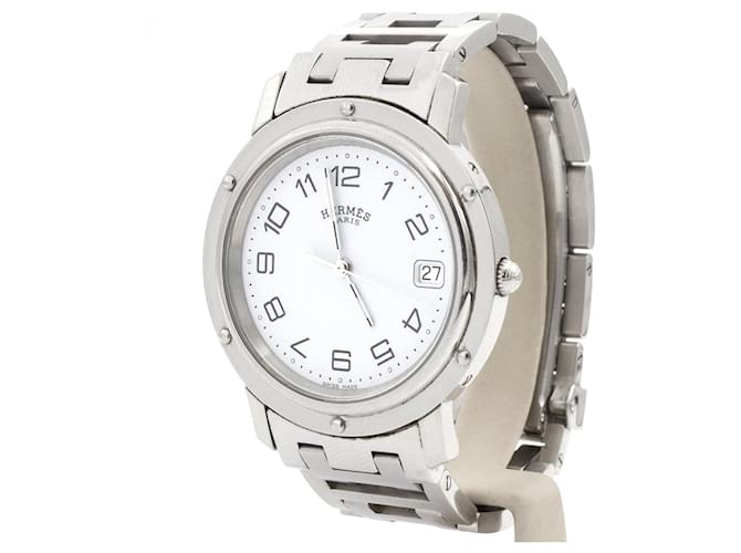 Hermès Clipper Uhr. Silber - Ansicht 2