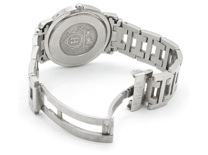 Hermès Clipper Uhr. Silber - Ansicht 4