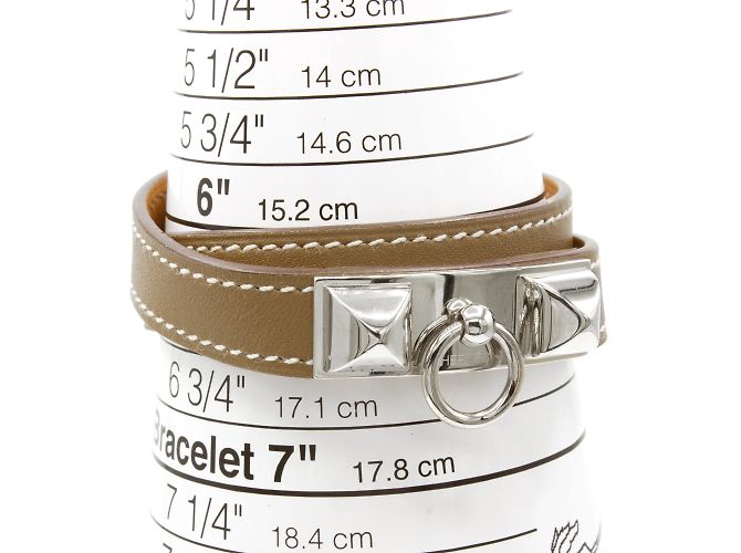 Médor Bracciale a doppio giro Hermès Rivale; Argento - vista 4