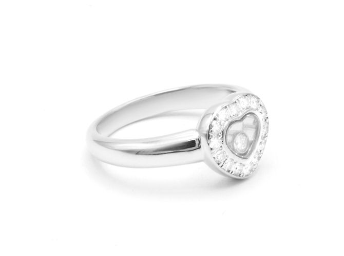 Anillo Chopard "Happy Diamonds". Plata - vista 2