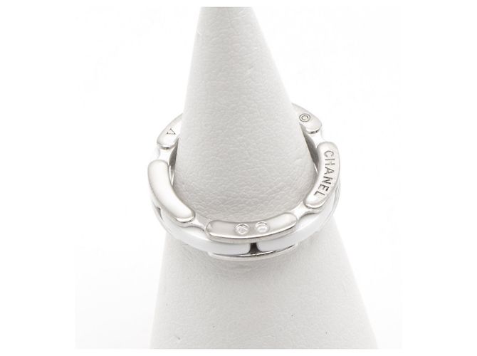 Chanel Ultra Ring aus Weißgold und weißer Keramik Größe 49 Silber - Ansicht 3