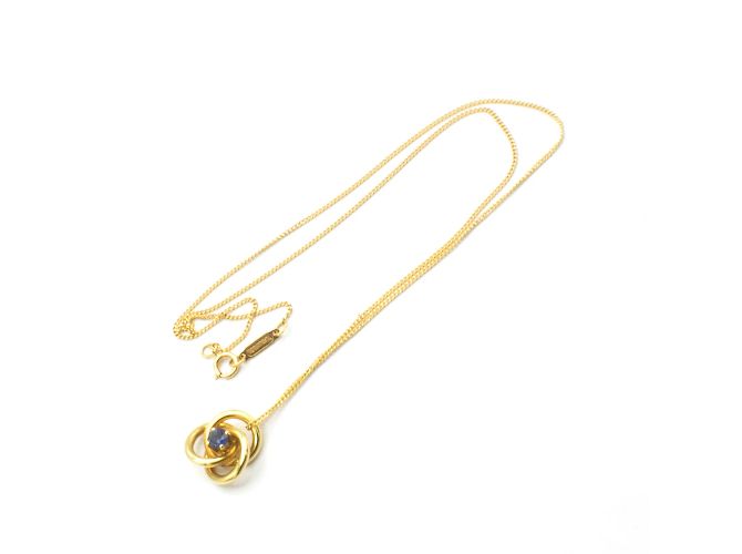 Collana Tiffany & Co in oro giallo 18 carati con zaffiro D'oro - vista 2