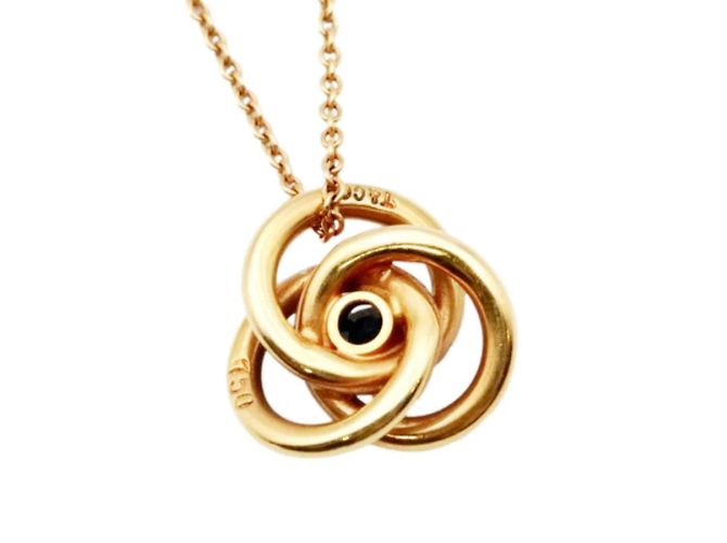 Collana Tiffany & Co in oro giallo 18 carati con zaffiro D'oro - vista 4