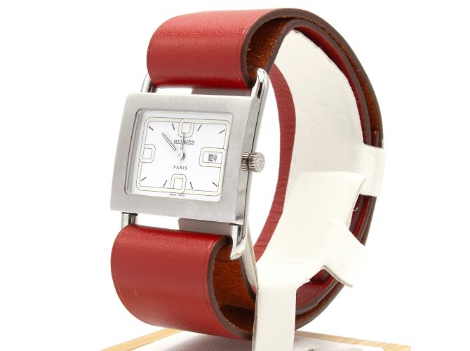 und eine originale Hermès-Uhr. Silber - Ansicht 2