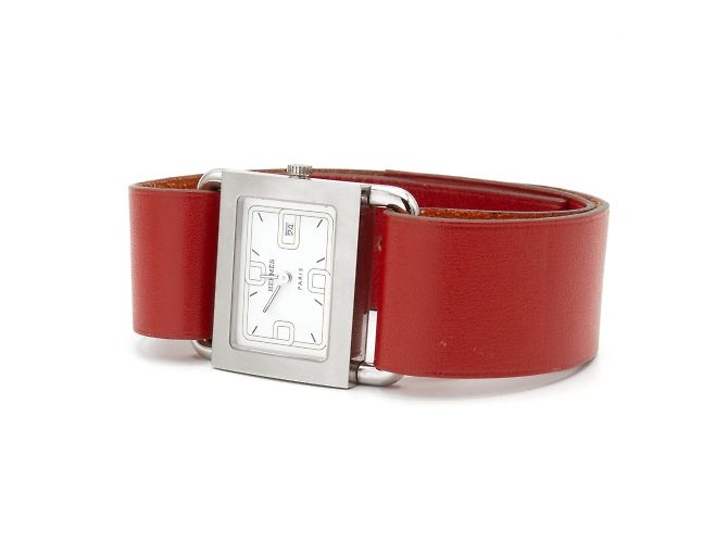 und eine originale Hermès-Uhr. Silber - Ansicht 3