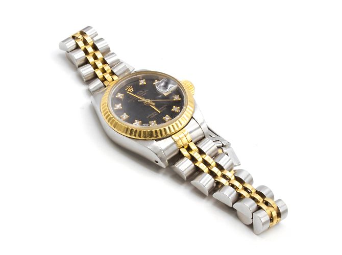Relógio Rolex Oyster Perpetual Datejust em ouro e aço. Dourado - vista 3
