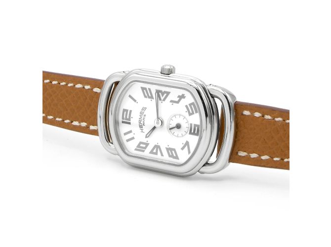 Orologio Hermès, modello Rallye RA2.210 (PM / modello piccolo) per donne. Argento - vista 4