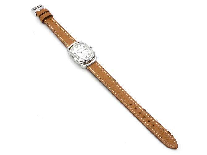 Orologio Hermès, modello Rallye RA2.210 (PM / modello piccolo) per donne. Argento - vista 5