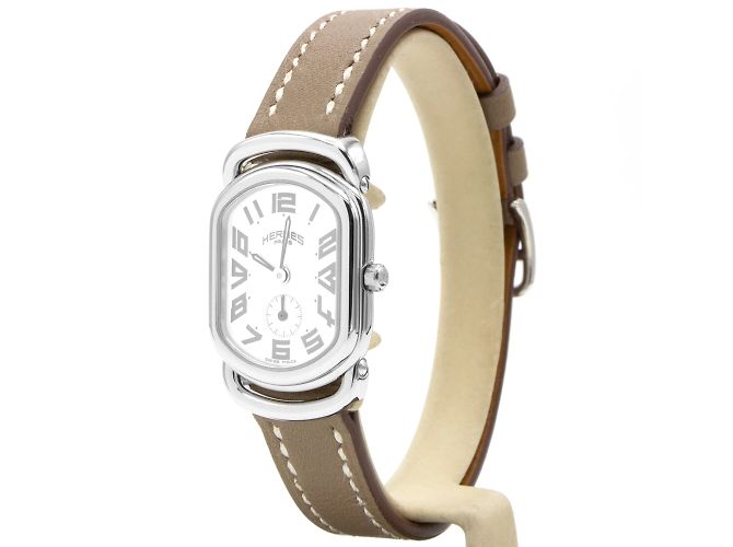 Orologio Hermès, modello Rallye RA2.210 (PM / modello piccolo) per donne. Argento - vista 2