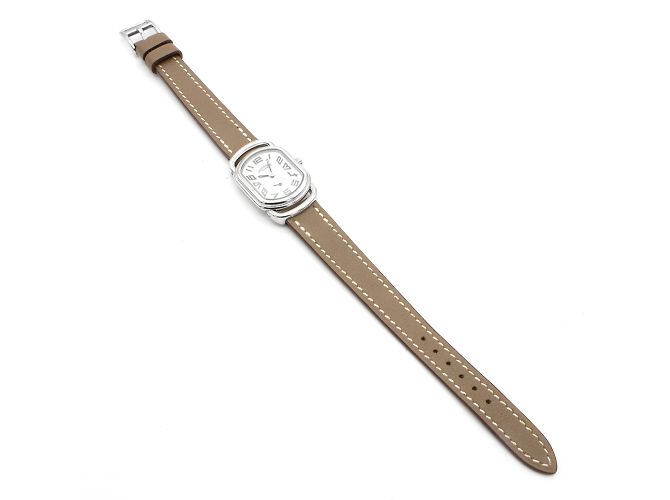 Orologio Hermès, modello Rallye RA2.210 (PM / modello piccolo) per donne. Argento - vista 5