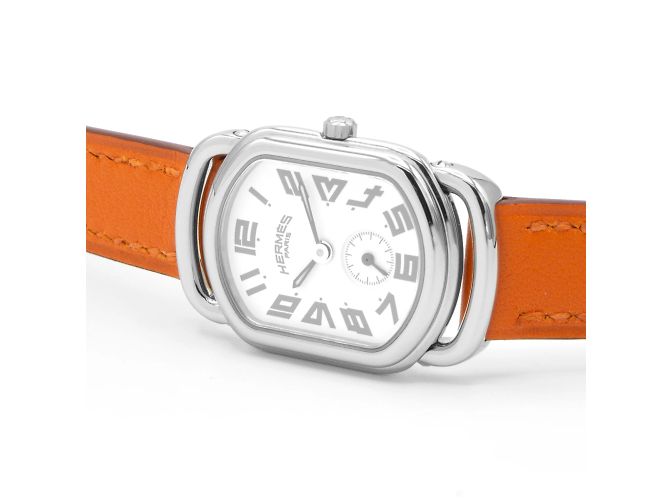 Orologio Hermès, modello Rallye RA2.210 (PM / modello piccolo) per donne. Argento - vista 4
