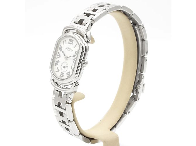 Orologio Hermès, modello Rallye RA2.210 (PM / modello piccolo) per donne. Argento - vista 2