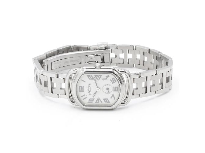 Orologio Hermès, modello Rallye RA2.210 (PM / modello piccolo) per donne. Argento - vista 3