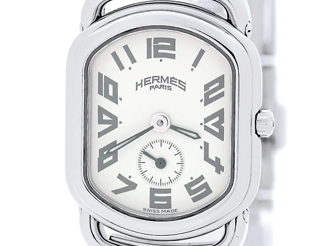 Orologio Hermès, modello Rallye RA2.210 (PM / modello piccolo) per donne. Argento - vista 4