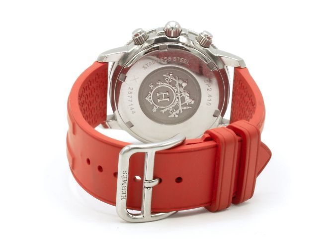 Reloj Hermès Clipper Chrono (modelo CP2.410). Plata - vista 4