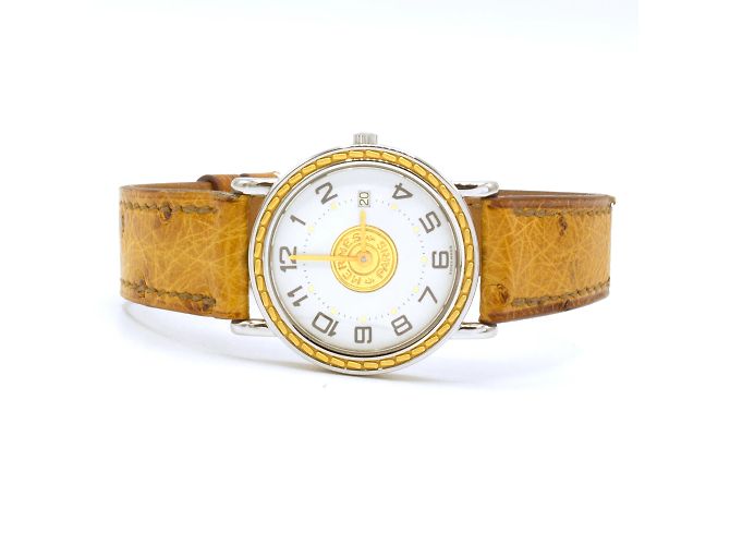 Sellier-Uhr von Hermès Golden - Ansicht 3