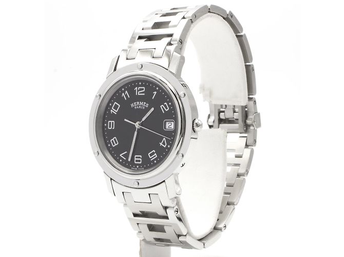 Hermès Clipper Uhr. Silber - Ansicht 3