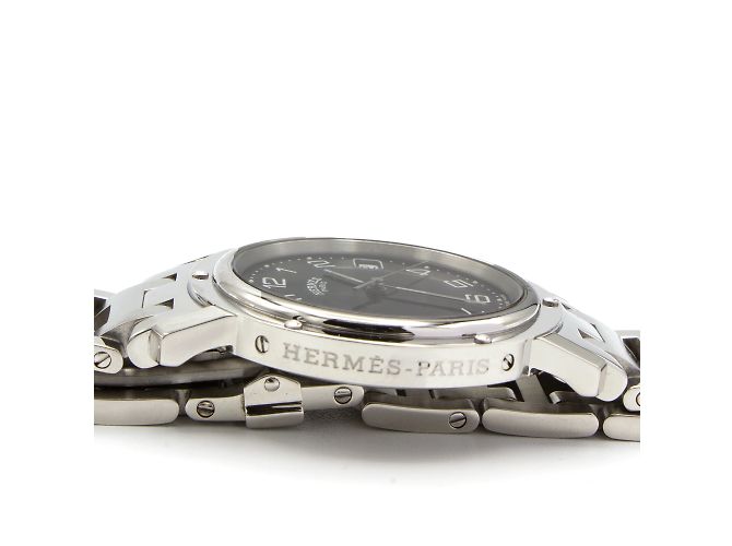 Hermès Clipper Uhr. Silber - Ansicht 4