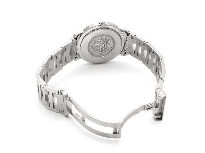 Hermès Clipper Uhr. Silber - Ansicht 5