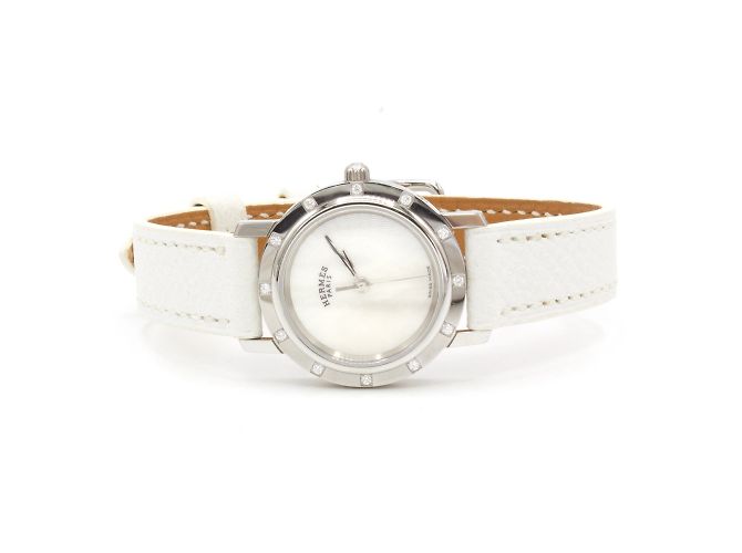 Hermès Hermes Clipper Uhr, Modell CL4.230 aus Stahl. Silber - Ansicht 2