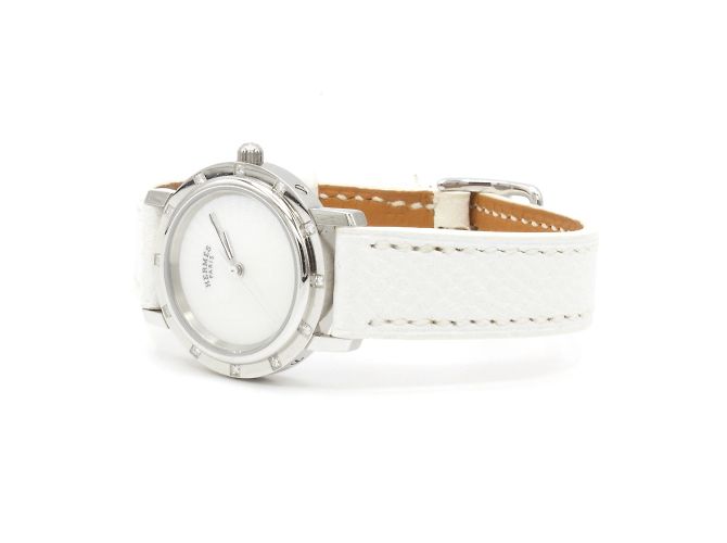 Hermès Hermes Clipper Uhr, Modell CL4.230 aus Stahl. Silber - Ansicht 3