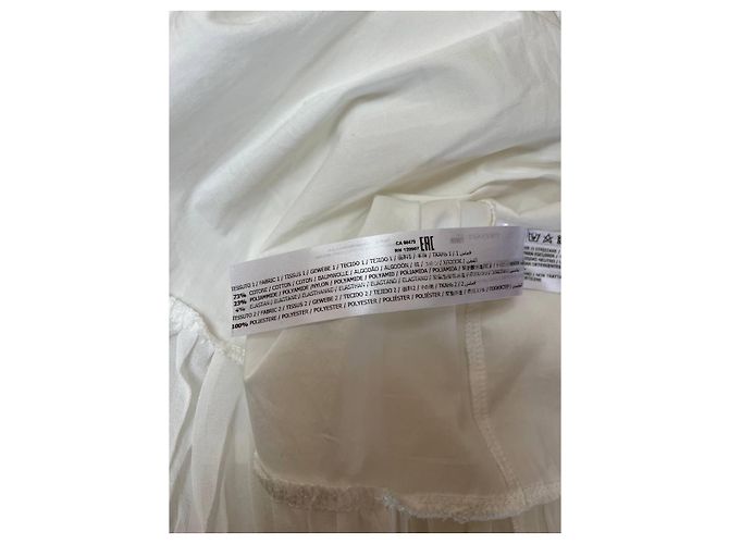 Vestido Twin Set de algodón blanco y beige - vista 12