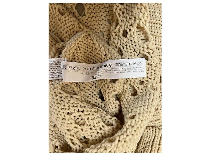 Vestido Twin Set de algodón blanco y beige - vista 15