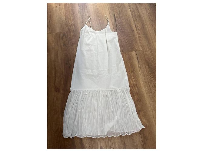 Vestido Twin Set de algodón blanco y beige - vista 5