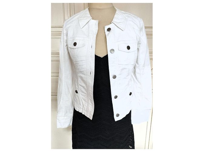 Chaqueta Christian Lacroix Preppy de algodón blanca Blanco - vista 12