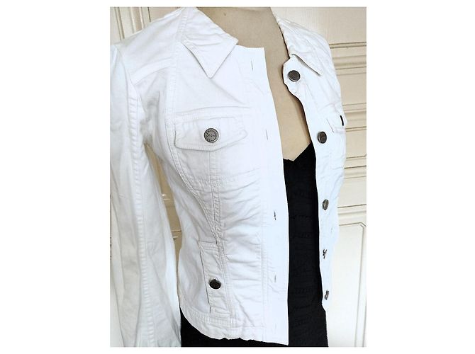 Chaqueta Christian Lacroix Preppy de algodón blanca Blanco - vista 13