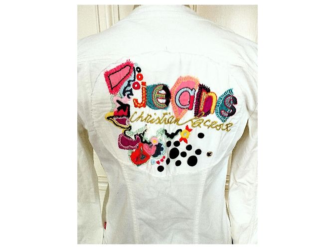 Chaqueta Christian Lacroix Preppy de algodón blanca Blanco - vista 3